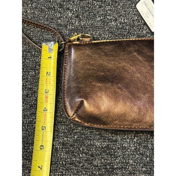 NWT Joy Susan Liquid Metal Copper Mini Crossbody Wristlet Purse 9"x4.5" Stylish - Picture 9 of 10
